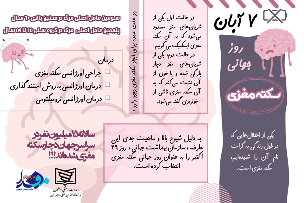 علل سکته مغزی و چند روش درمان آن+ اینفوگرافیک 1 علل سکته مغزی و چند روش درمان آن+ اینفوگرافیک