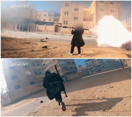 یک مبارز قسام در حال مقصد قرار دادن تانک صهیونسیتی + عکس 8 یک مبارز قسام در حال هدف قرار دادن تانک صهیونسیتی + عکس