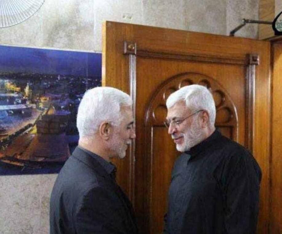 سردار حاج ابوباقرالساعدی فرمانده تازه شهید شده کتائب حزب الله عراق در کنار ابومهدی المهندس+ عکس 1 سردار شهید حاج ابوباقرالسعدی و سردار شهید حاج ابومهدی المهندس + عکس | شهادت ۲ نفر از فرماندهان کتائب حزبالله در حمله پهپادی