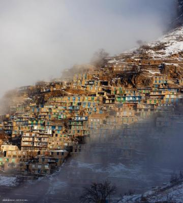 هورامان زیبا در برف و مه+عکس