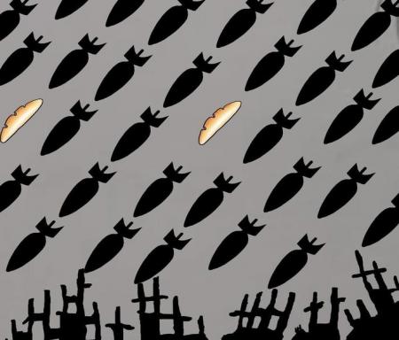 وقتی از برای غزه از آسمان کمک می‌فرستند+عکس