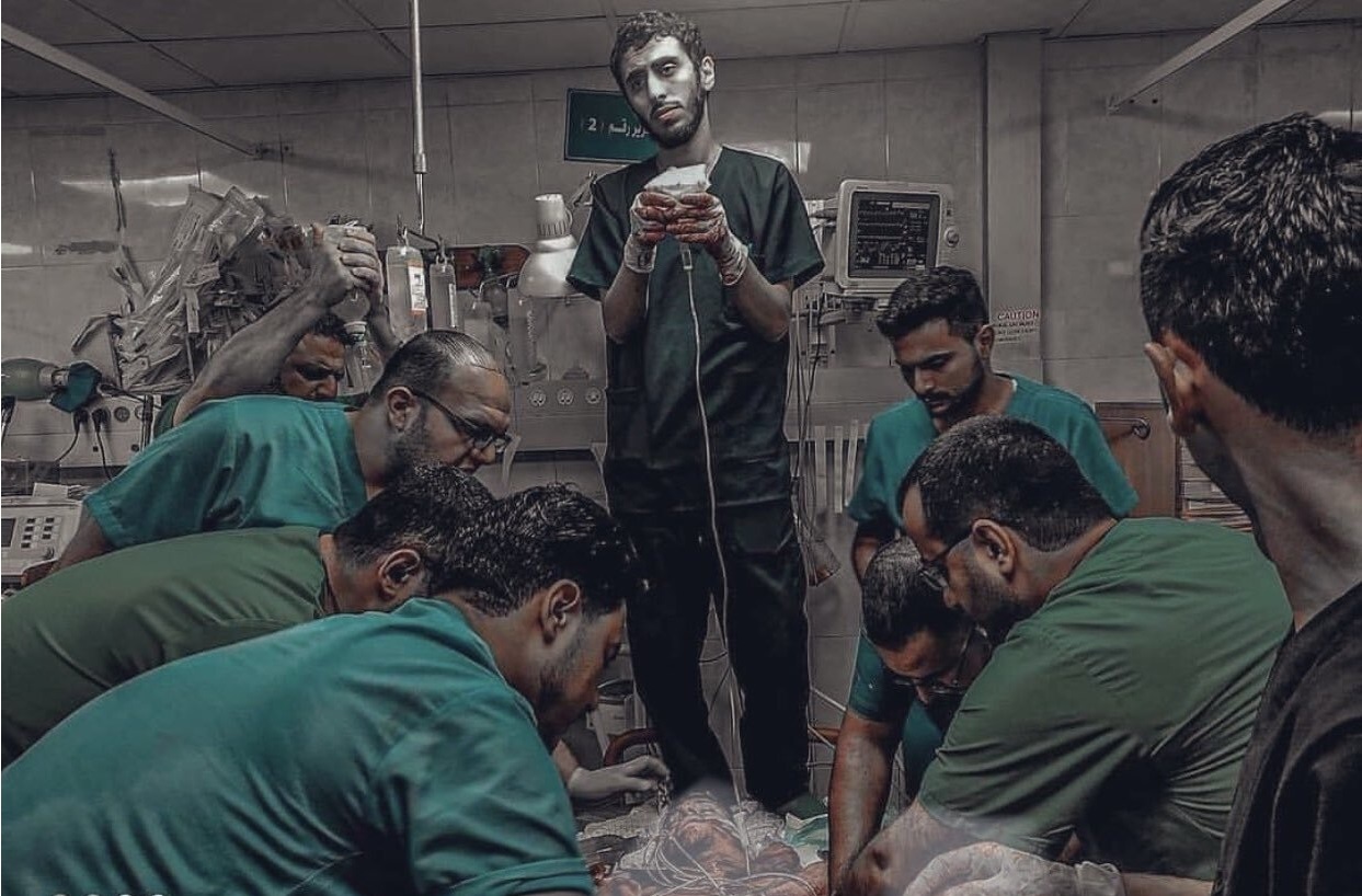 یک کاربر شبکه اجتماعی ایکس با نام کاربری ماهک ویدیویی از وضعیت دردناک بیمارستانهای غزه را در حس