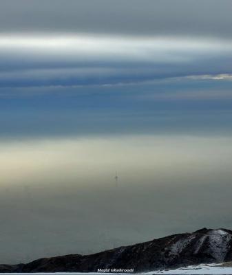 عکسی ترسناک از بالا قله‌ی توچال