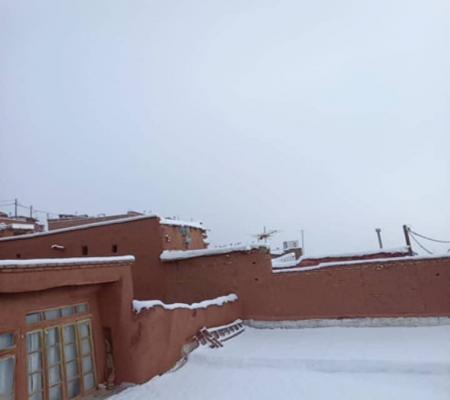 منظره برفی امروز صبح ابیانه از بالای پشت بام_سودو تکنولوژی 6 منظره برفی امروز صبح ابیانه از بالای پشت بام