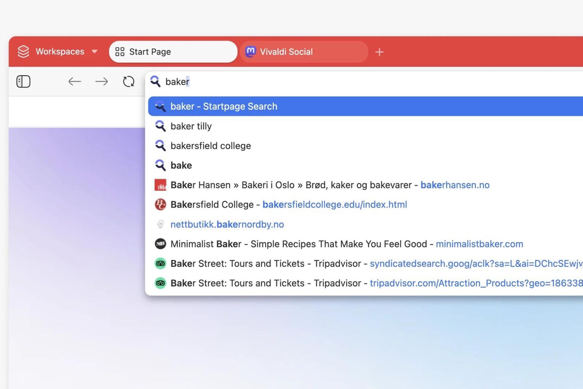 آدرس بار جدید در نسخه‌ی جدید ویوالدی