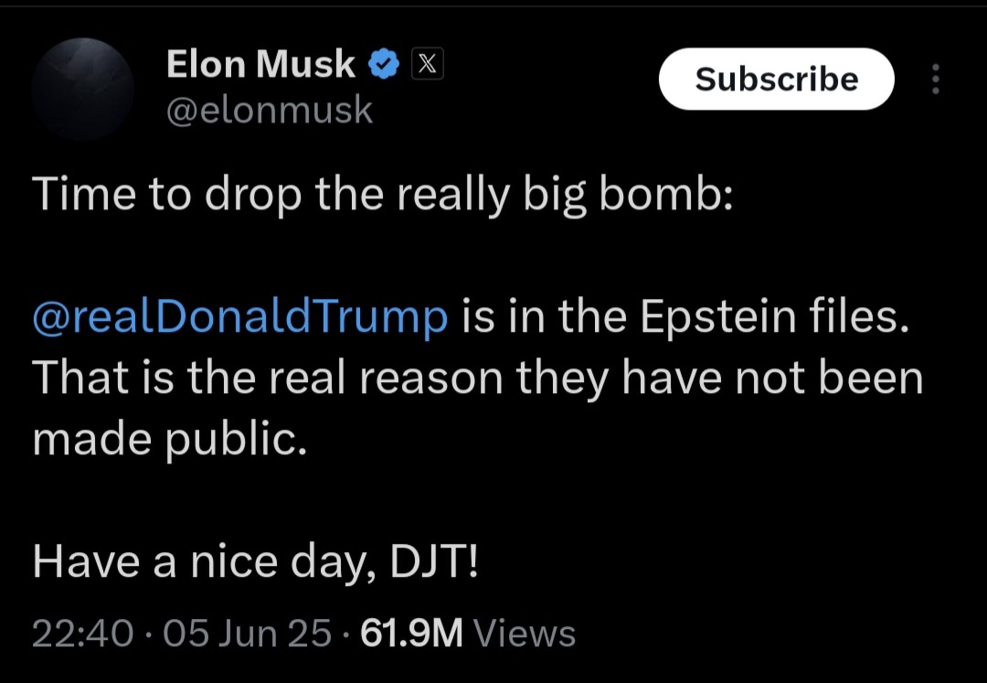 ایلان ماسک ادعای زیاد بزرگی درمورد ترامپ نقل کرد_سودو تکنولوژی 20 ادعای ایلان ماسک علیه ترامپ مبنیبر حضور در پروندهی اپستین