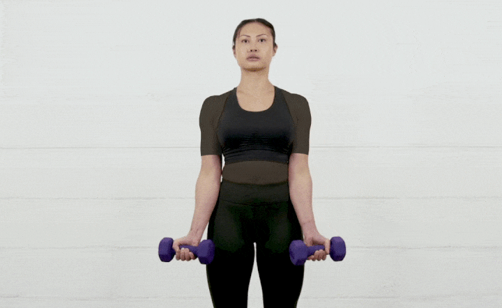 حرکات بدنسازی با دمبل؛ ۲۷ تمرین و انواع حرکات با دمبل_سودو تکنولوژی 64 ورزش با دمبل - جلوبازو با دمبل