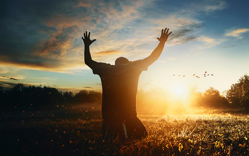 مقصد از خلقت انسان چیست؟_سودو تکنولوژی 12 تعظیم به نور در دشتزار جلوی آسمان