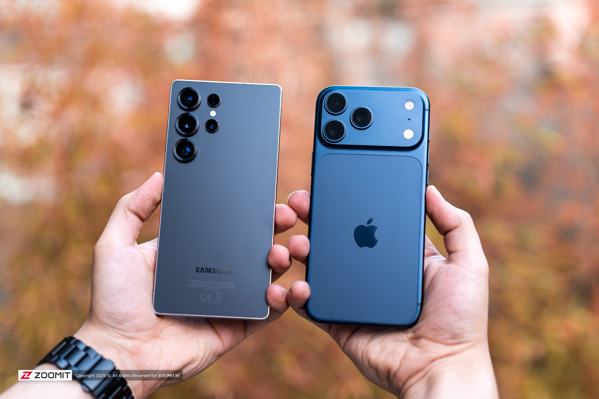 گلکسی اس۲۵ اولترا در برابر آیفون ۱۷ پرو مکس